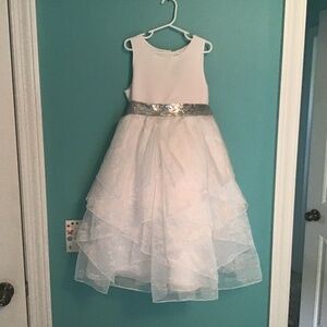 Girls tea length communion dress